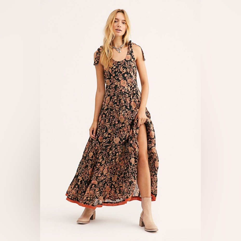 Free People Kikas Printed Midi Dress
